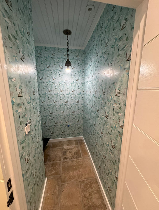 Beach Wallpaper in a Bathroom