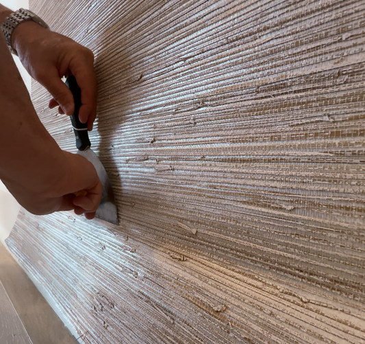 Grasscloth wallpaper